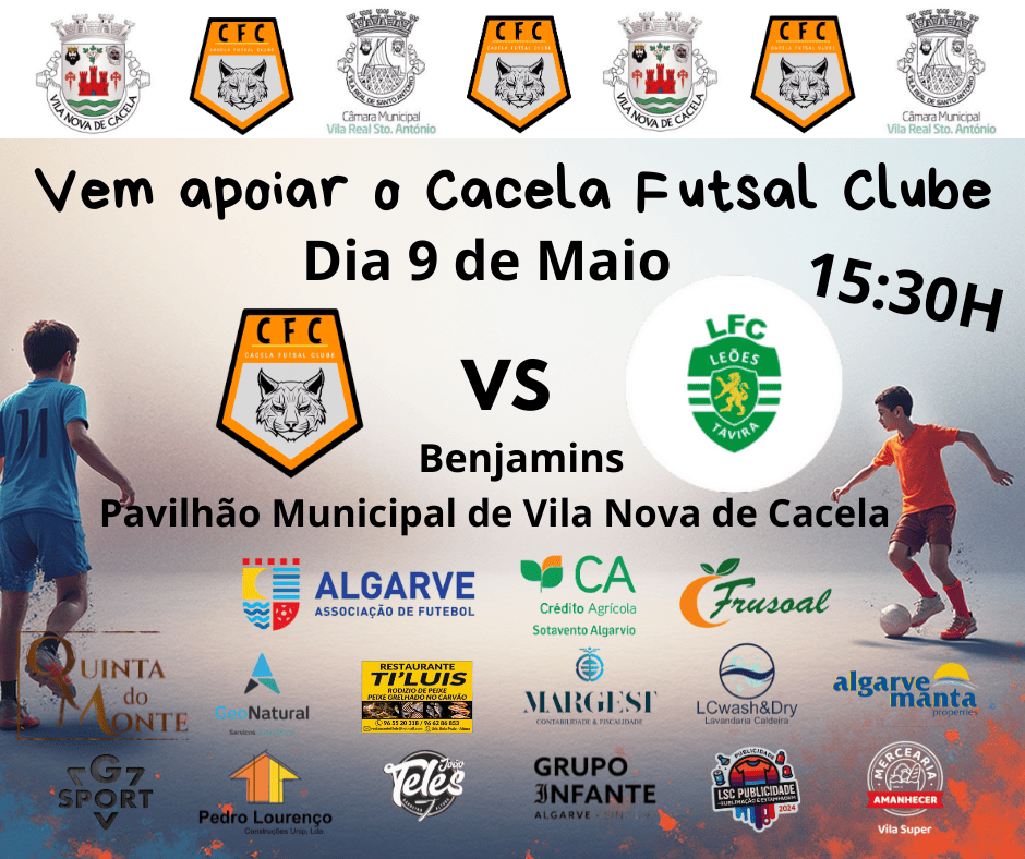 Vem apoiar o Cacela Futsal Clube